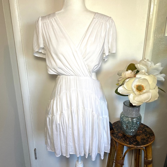 New Lulus Feeling the Sunshine White Tie-Back Flutter
Sleeve Mini Dress - Picture 10 of 12
